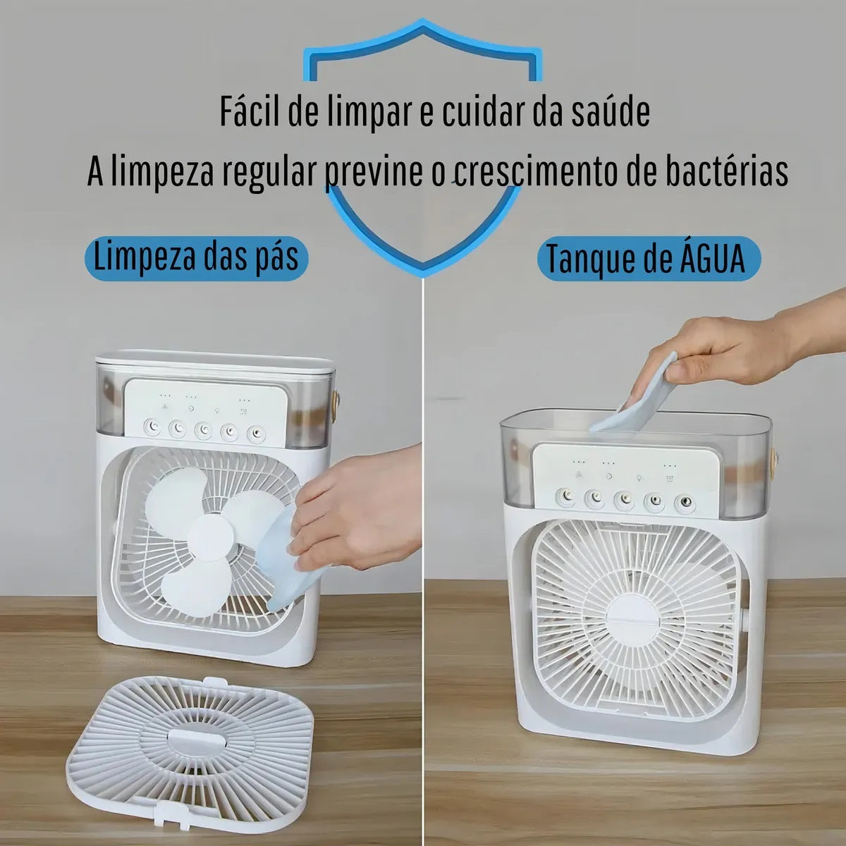 Mini Ventilador Climatizador De Mesa