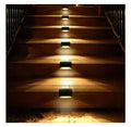 Set X4 Lampara Solar para Escalera Jardin