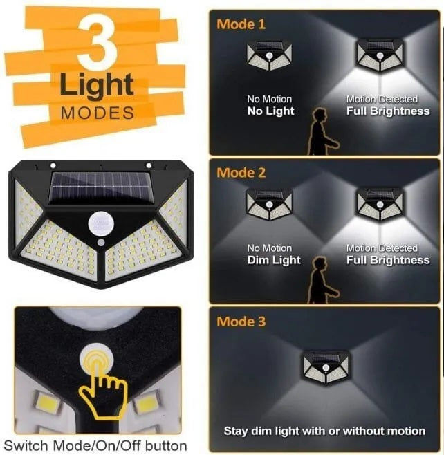 Lampara Solar con Sensor Movimiento