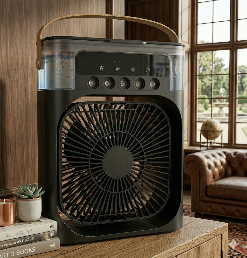 Mini Ventilador Climatizador De Mesa