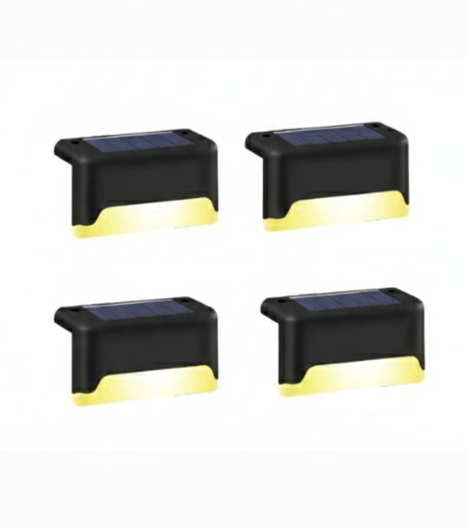 Set X4 Lampara Solar para Escalera Jardin