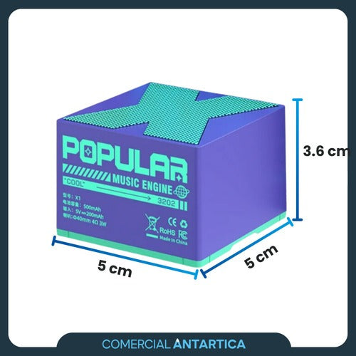 Mini Parlante Bluetooth Portatil color Azul